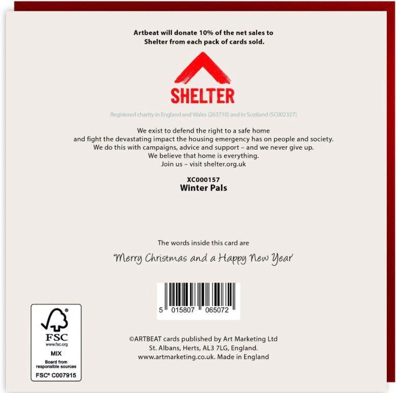 Winter Pals Charity Christmas Cards - Pack of 63 - Duck Barn Interiors