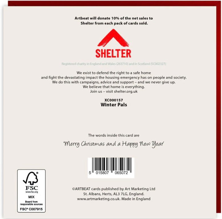 Winter Pals Charity Christmas Cards - Pack of 63 - Duck Barn Interiors