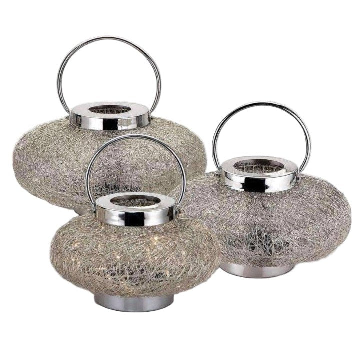 Wire Weave Lamp with Fairy Lights (3 Sizes)1 - Duck Barn Interiors