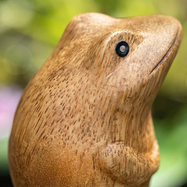 Wooden Frog with Spotty Welly Boots - Yellow & White3 - Duck Barn Interiors