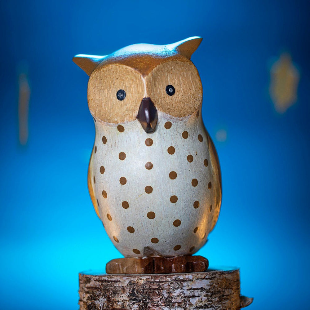 Wooden Owl - Brown2 - Duck Barn Interiors