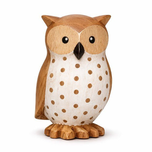 Wooden Owl - Brown