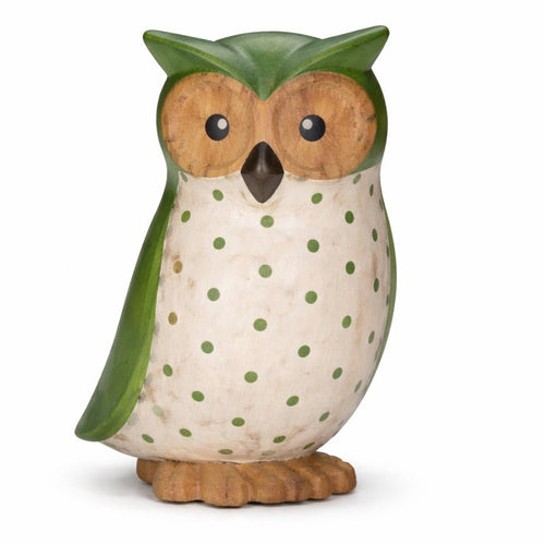 Wooden Owl - Green