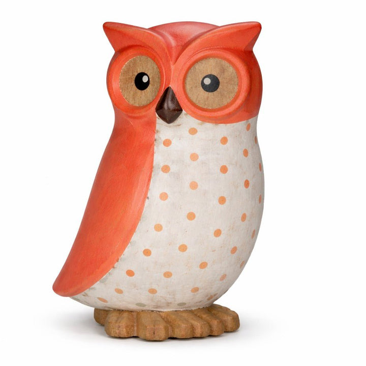 Wooden Owl - Orange1 - Duck Barn Interiors