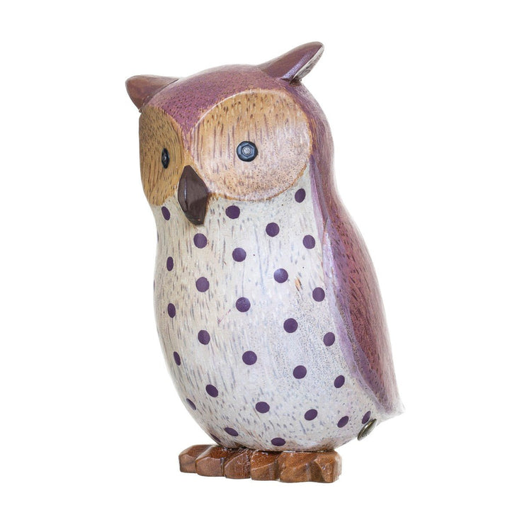 Wooden Owl - Purple3 - Duck Barn Interiors