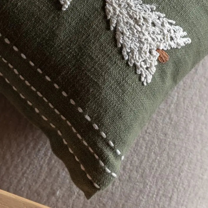 Woodland Tree Embroidered Cushion4 - Duck Barn Interiors