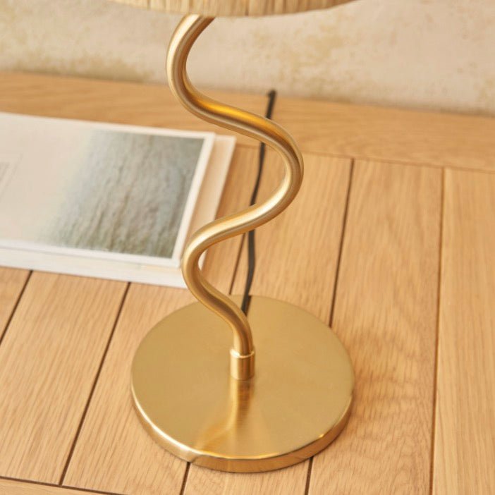 Wriggle Table Lamp - Brushed Aged Brass2 - Duck Barn Interiors