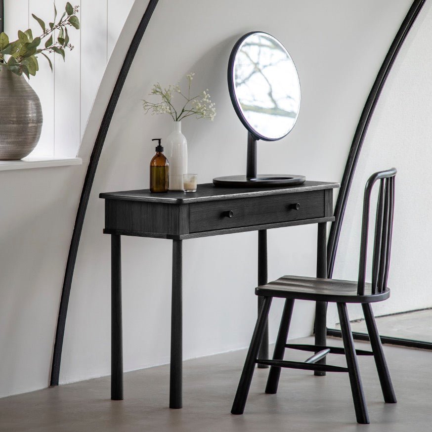 Wycombe 1 Drawer Dressing Table - Black1 - Duck Barn Interiors