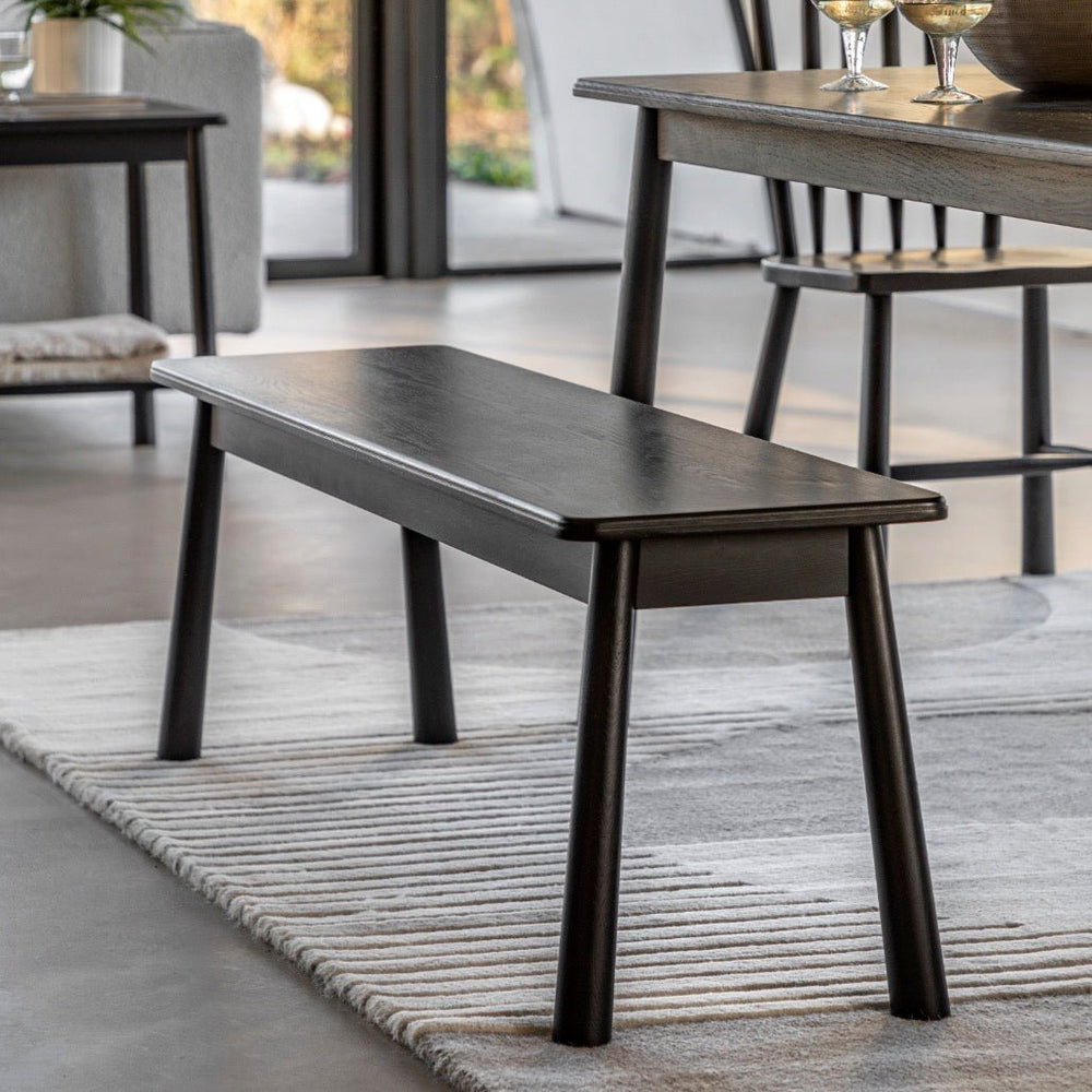Wycombe Dining Bench - Black1 - Duck Barn Interiors