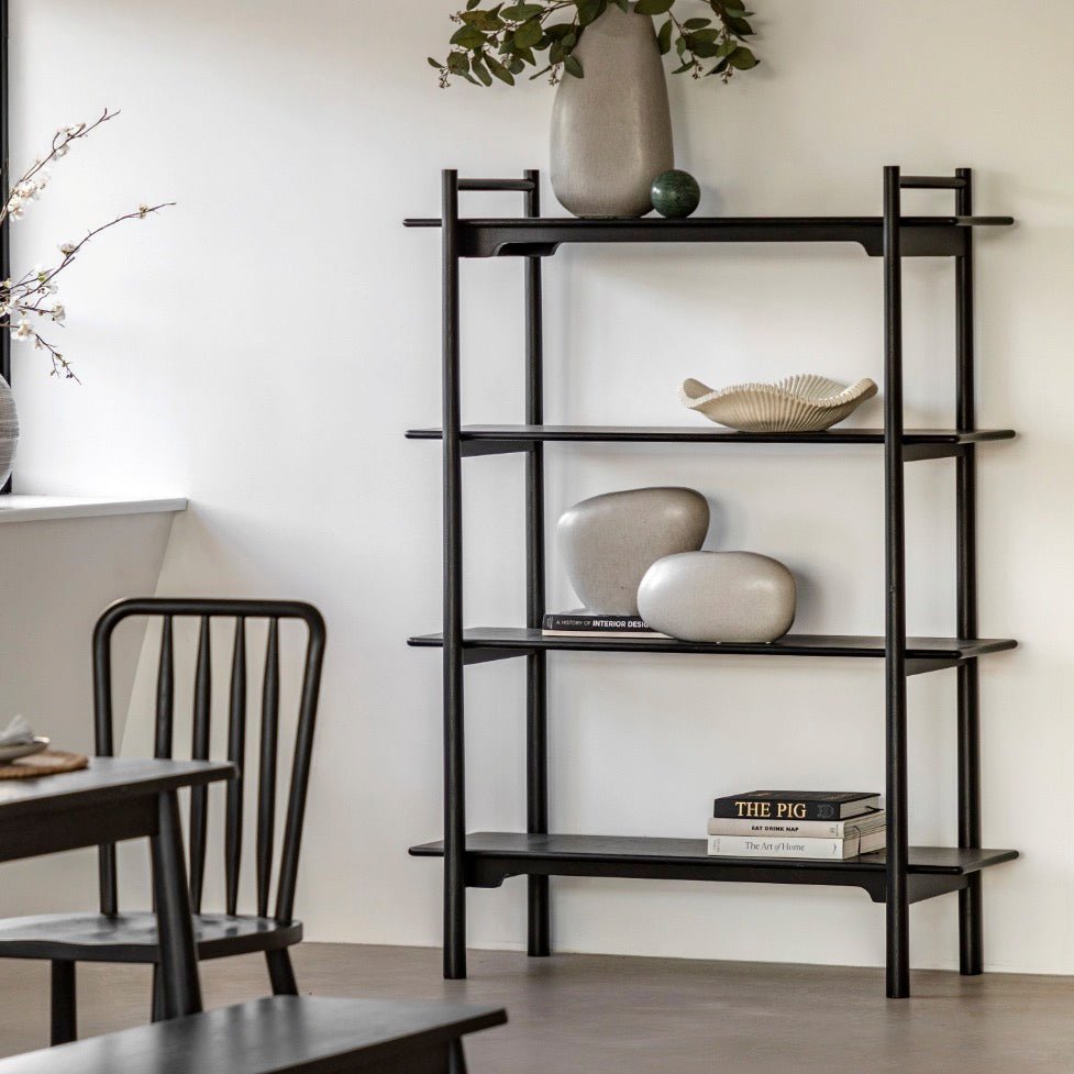 Wycombe Open Shelving Display - Black1 - Duck Barn Interiors