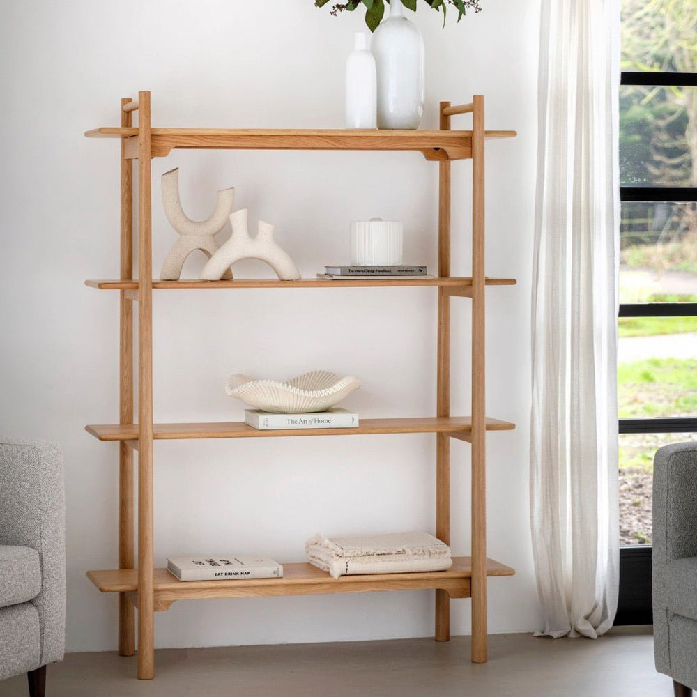 Wycombe Open Shelving Display - Oak1 - Duck Barn Interiors
