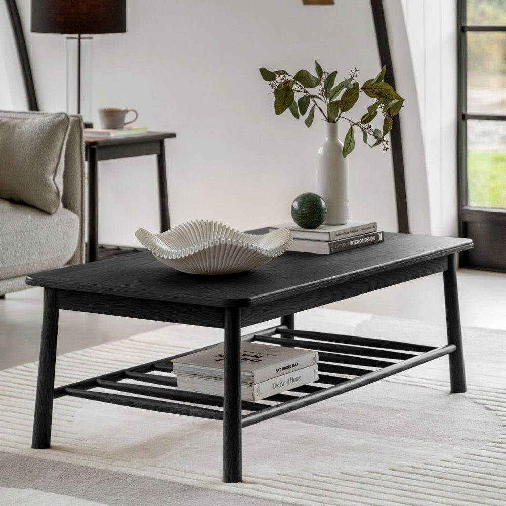 Wycombe Rectangle Coffee Table - Black1 - Duck Barn Interiors