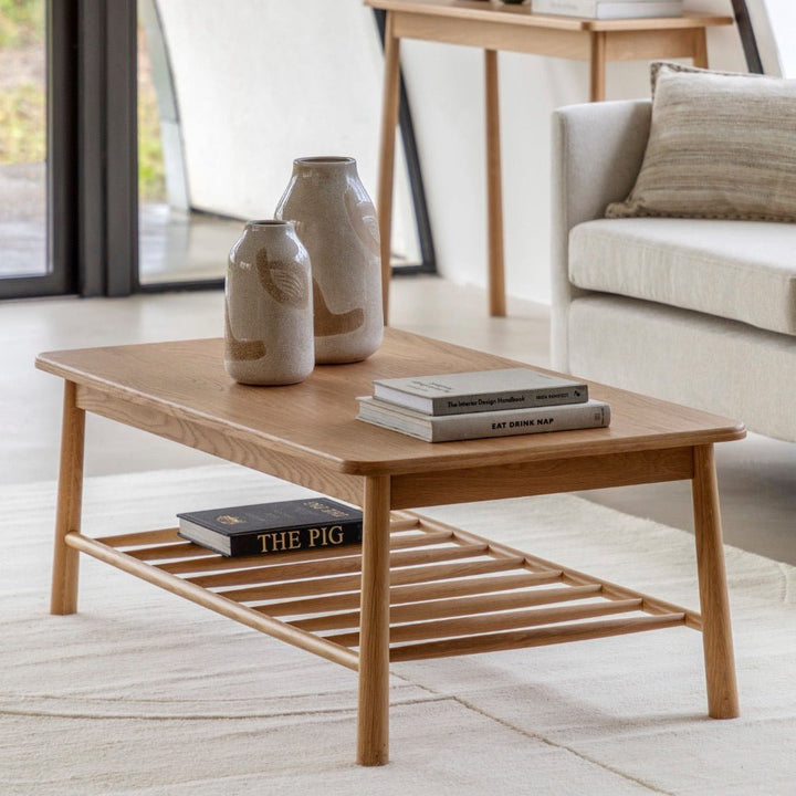 Wycombe Rectangle Coffee Table - Oak1 - Duck Barn Interiors