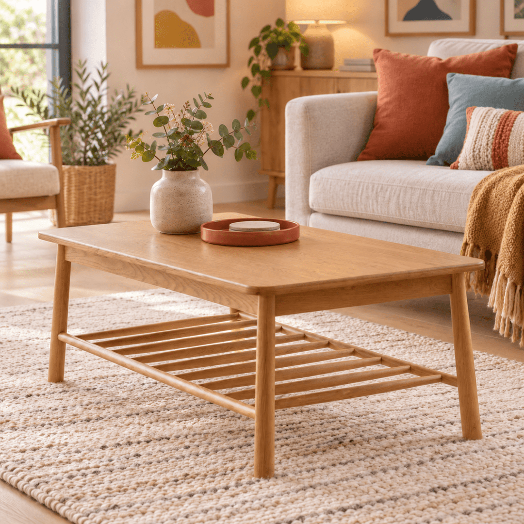 Wycombe Rectangle Coffee Table - Oak1 - Duck Barn Interiors