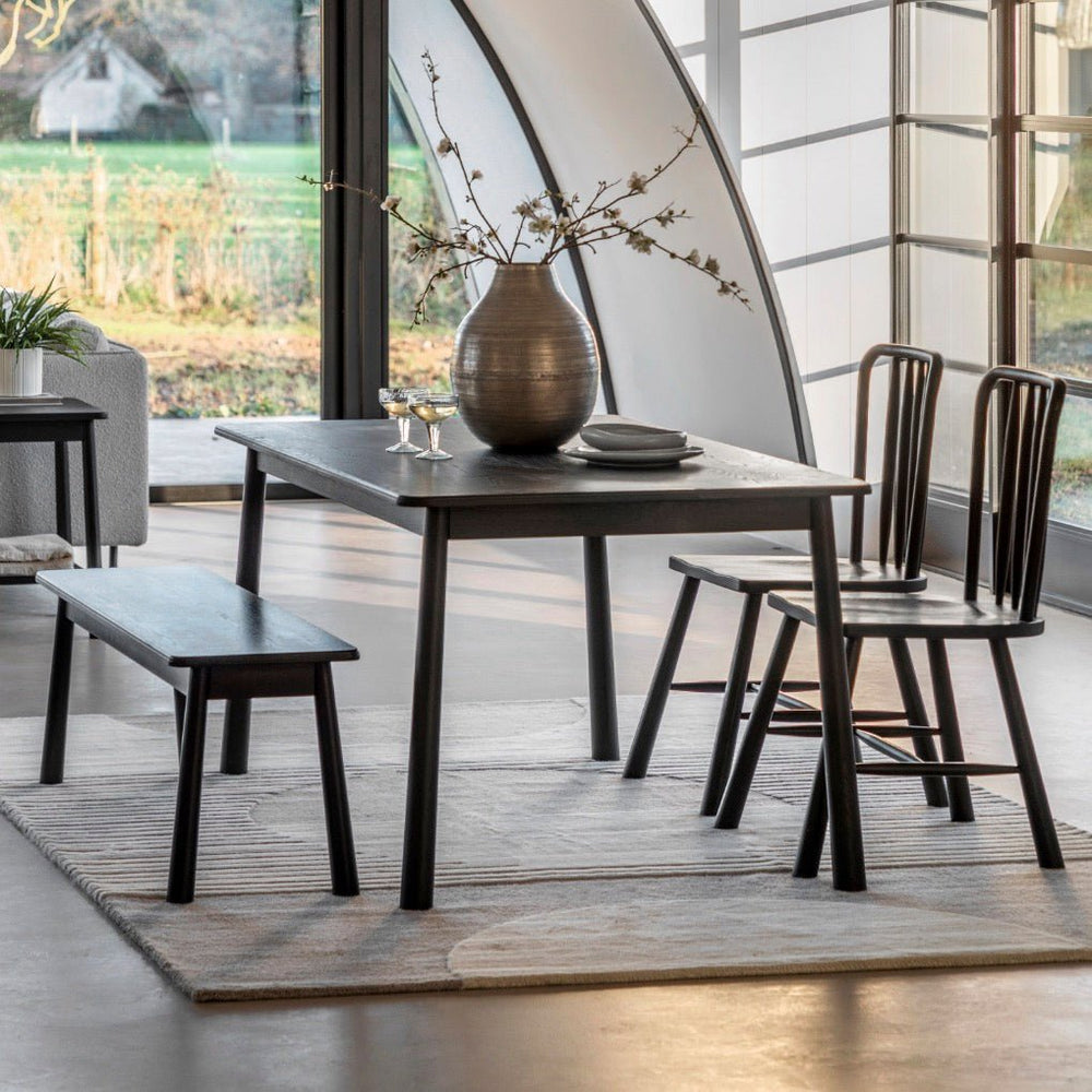 Wycombe Rectangle Dining Table - Black1 - Duck Barn Interiors