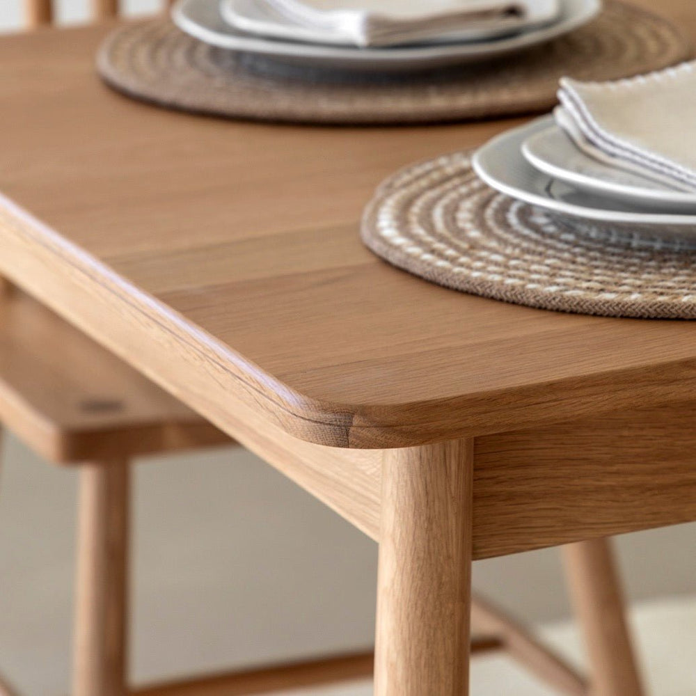 Wycombe Rectangle Extending Dining Table - Oak11 - Duck Barn Interiors