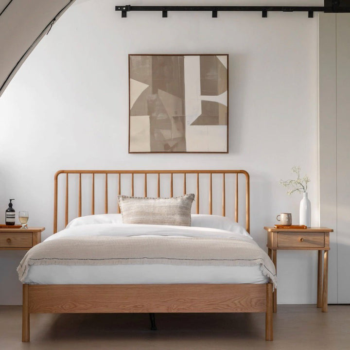 Wycombe Spindle Bed - Oak - Various Sizes6 - Duck Barn Interiors