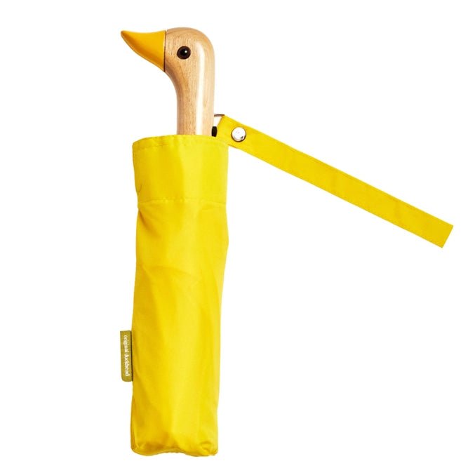 Yellow Compact Eco-Friendly Duck Umbrella2 - Duck Barn Interiors