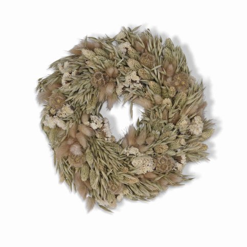 Barleycroft Natural Dried Wreath - Duck Barn Interiors