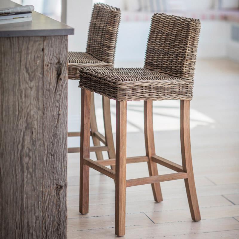 Bembridge Bar Stool - Rattan1 - Duck Barn Interiors