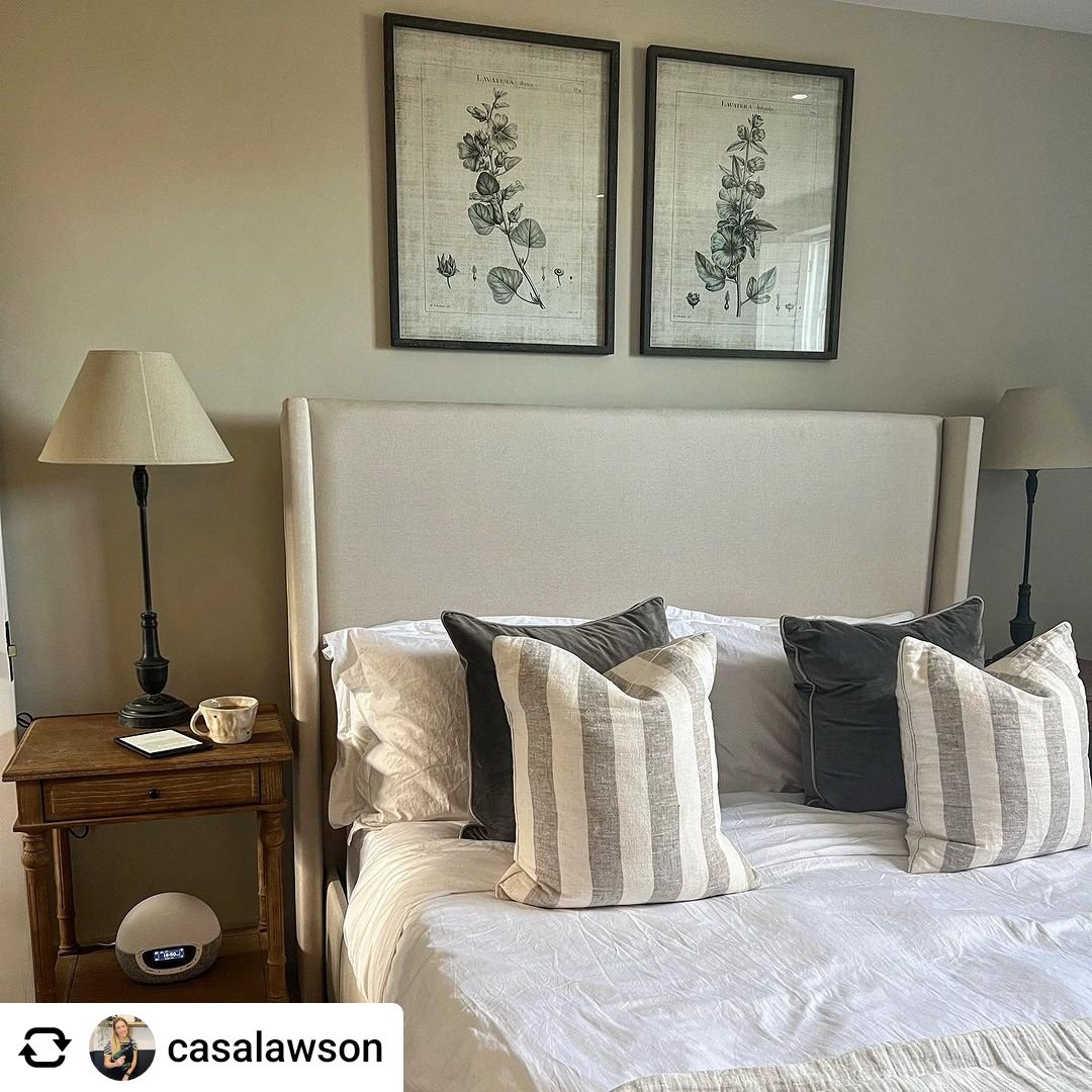 Biggie Best Tall Metal Table Lamp with Natural Linen Shade Duck Barn Interiors