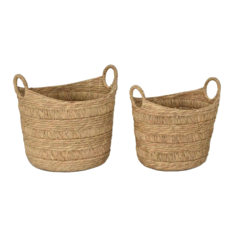 Bilberry Woven Oval Baskets - Set of 2 Sizes3 - Duck Barn Interiors