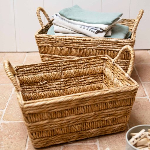 Bilberry Woven Rectangle Baskets - Set of 2 Sizes1 - Duck Barn Interiors