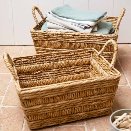 Bilberry Woven Rectangle Baskets - Set of 2 Sizes