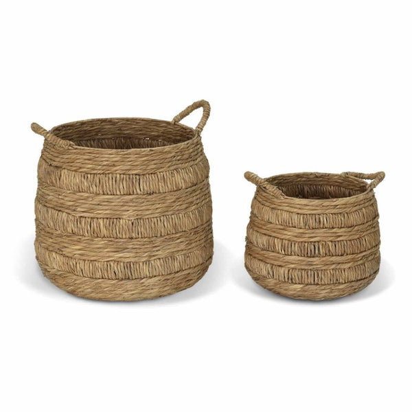 【最安値‼️】ROUND TRIP BASKET Bilberry Woven Round Baskets - Set of 2 Sizes – Duck Barn Interiors
