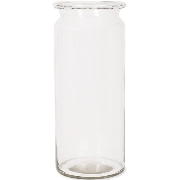Bloomfield Column Clear Recycled Glass Vase (2 sizes) - Duck Barn Interiors