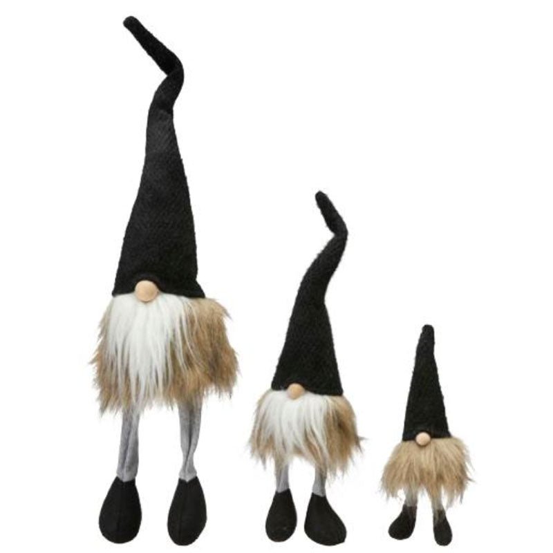 Bo Santa Nordic Gnomes with Black Hat (3 sizes) - Duck Barn Interiors