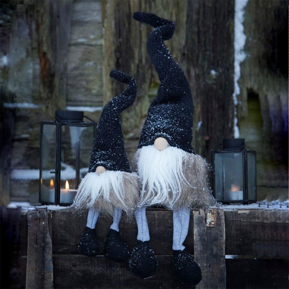 Bo Santa Nordic Gnomes with Black Hat (3 sizes) - Duck Barn Interiors
