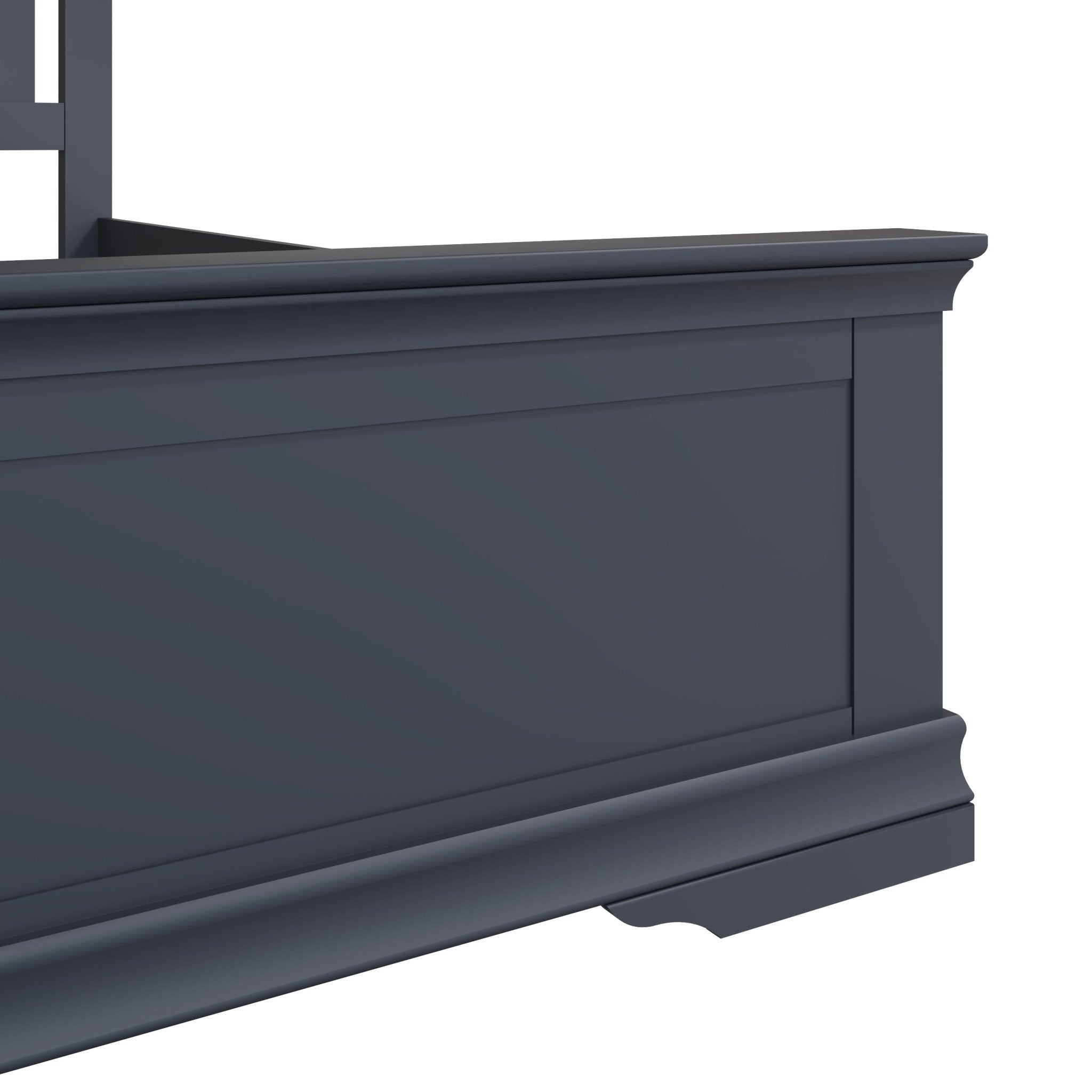 Boxgrove Midnight Grey Double Bed Frame 4ft 6" - Duck Barn Interiors