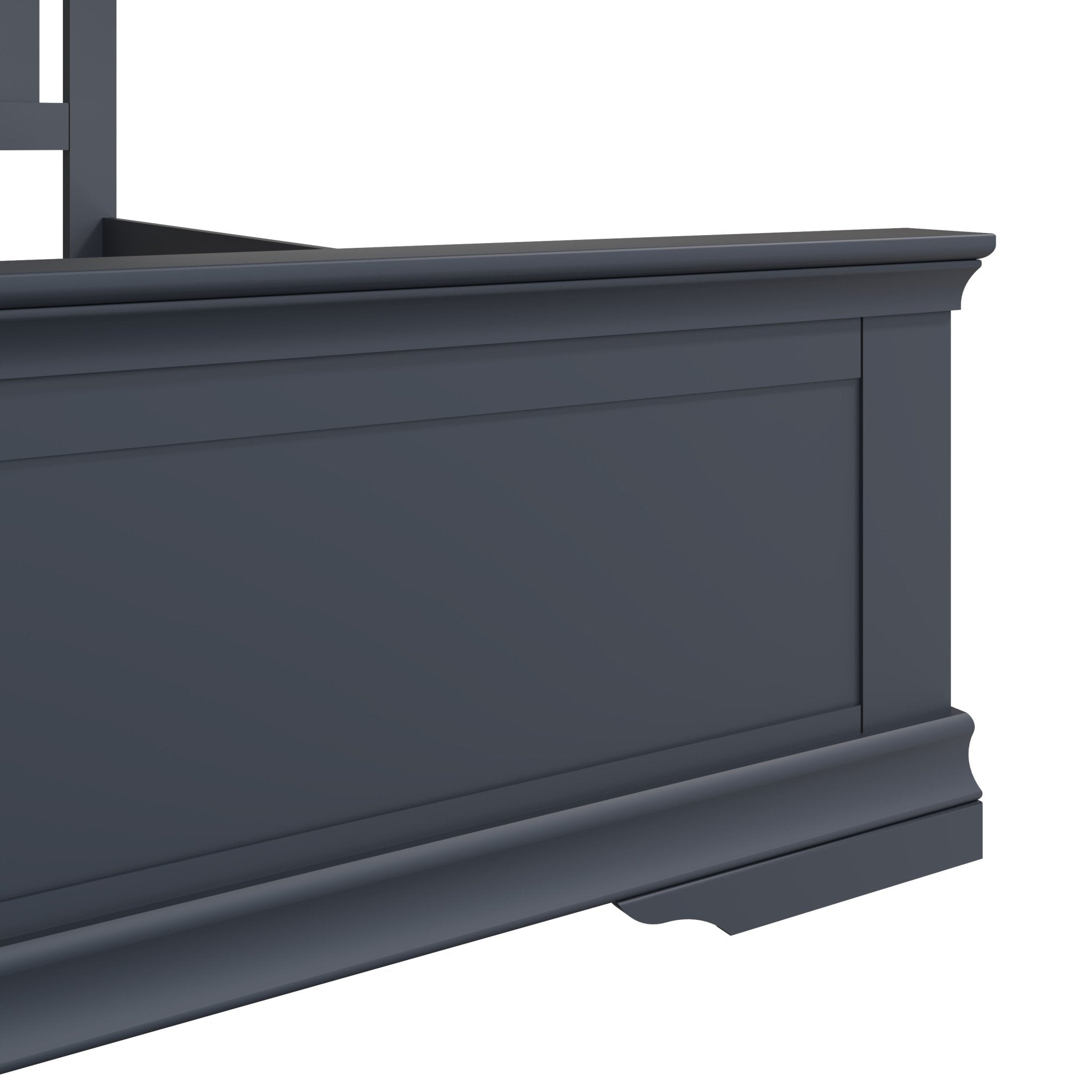 Boxgrove Midnight Grey Single Bed Frame 3ft - Duck Barn Interiors