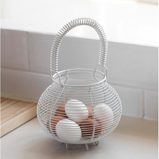 Brompton Egg Basket - Chalk - Duck Barn Interiors