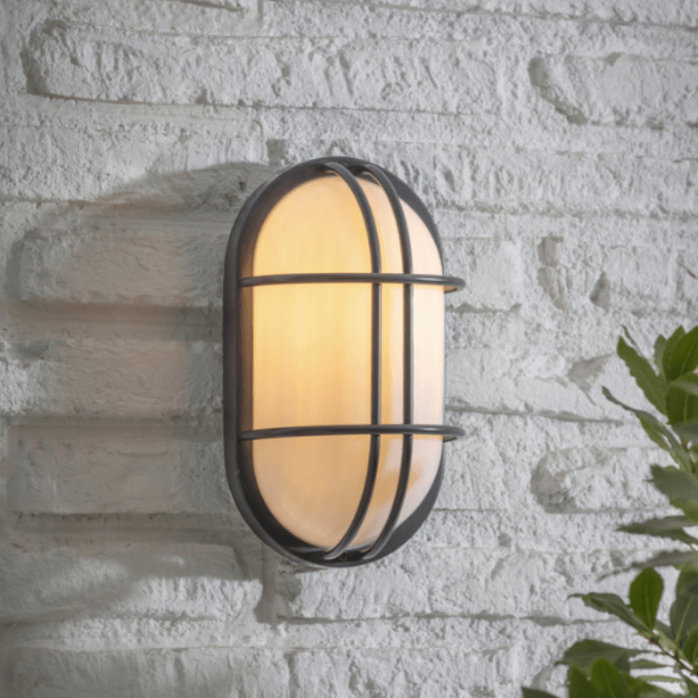 Bulk Head Outdoor Light in Carbon - Steel1 - Duck Barn Interiors