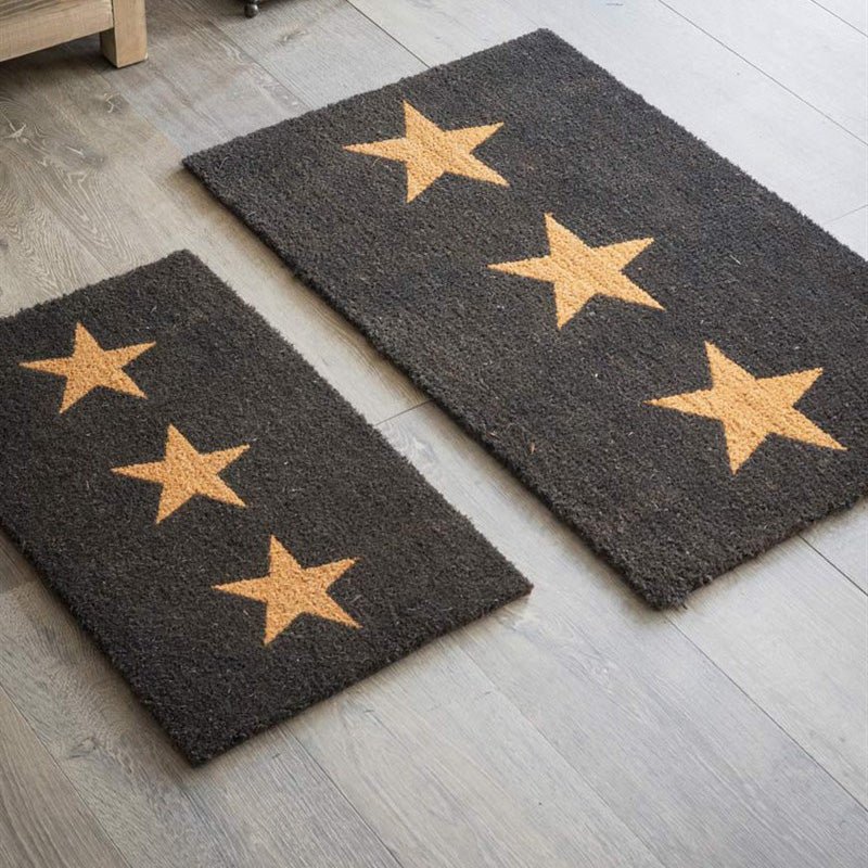 Charcoal 3 Star Doormat (2 sizes) - Duck Barn Interiors