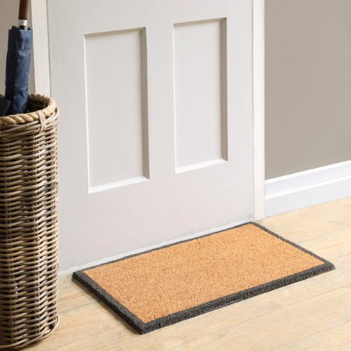 Charcoal Border Doormat (2 sizes) - Duck Barn Interiors