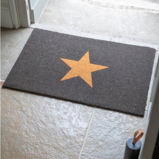 Charcoal Star Doormat (2 sizes) - Duck Barn Interiors