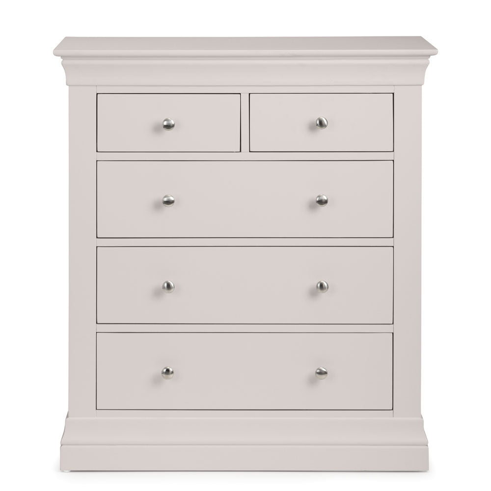 Clermont 2 Over 3 Chest of Drawers - Light Grey - Duck Barn Interiors