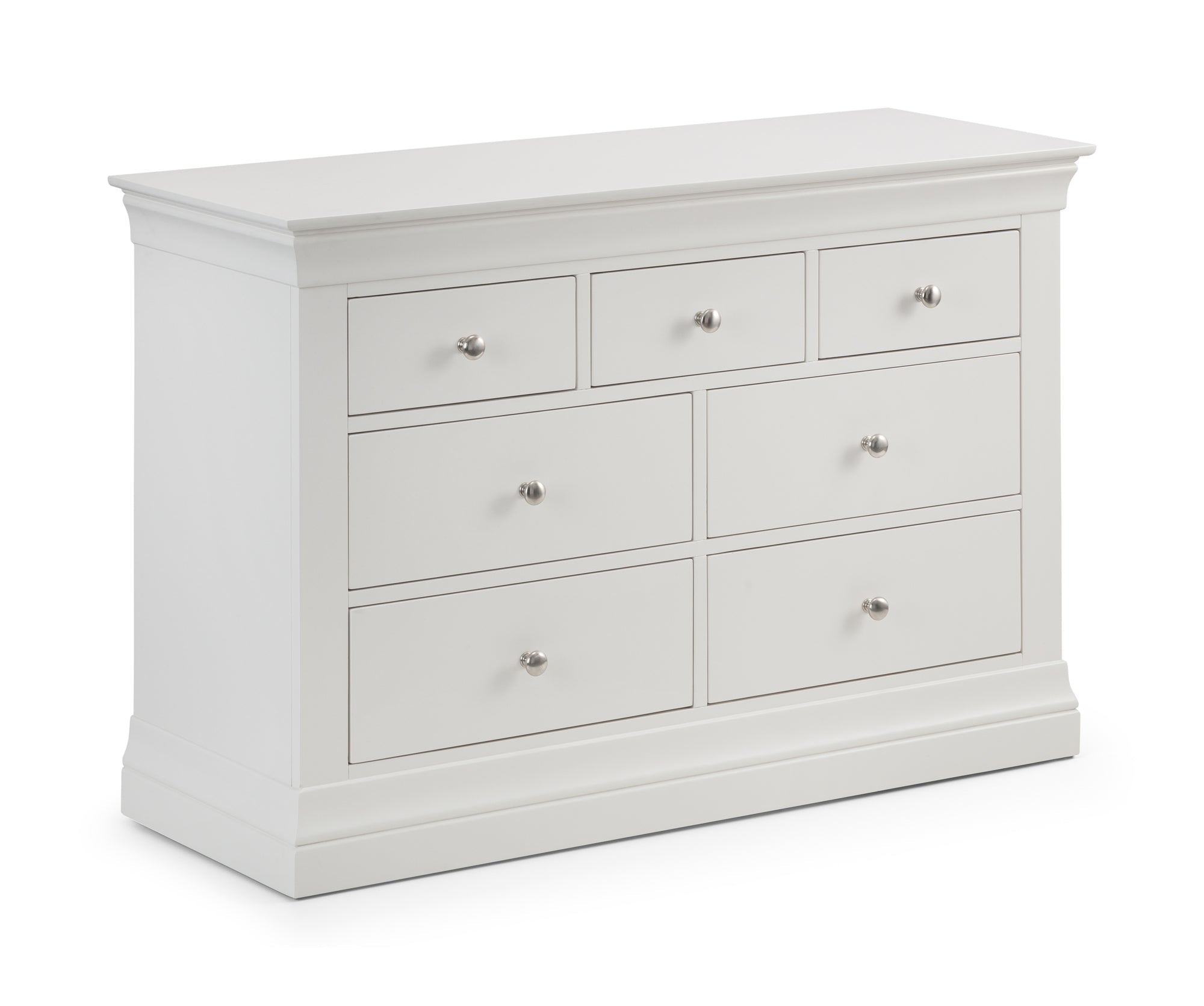 Clermont 3 Over 4 Chest of Drawers - White - Duck Barn Interiors