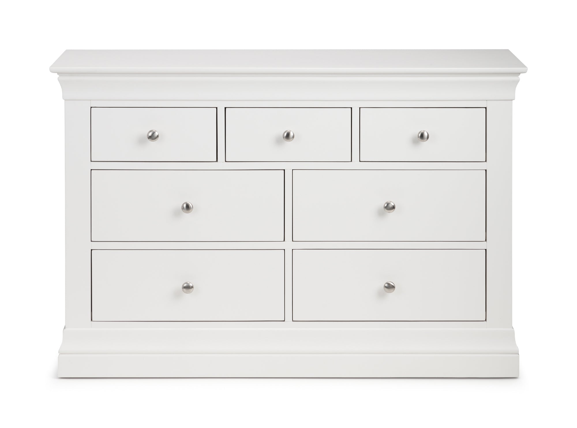 Clermont 3 Over 4 Chest of Drawers - White - Duck Barn Interiors