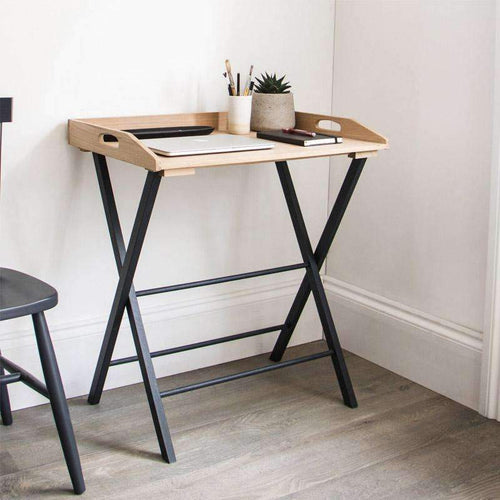 Clockhouse Desk Tray in Carbon - Oak & Beech