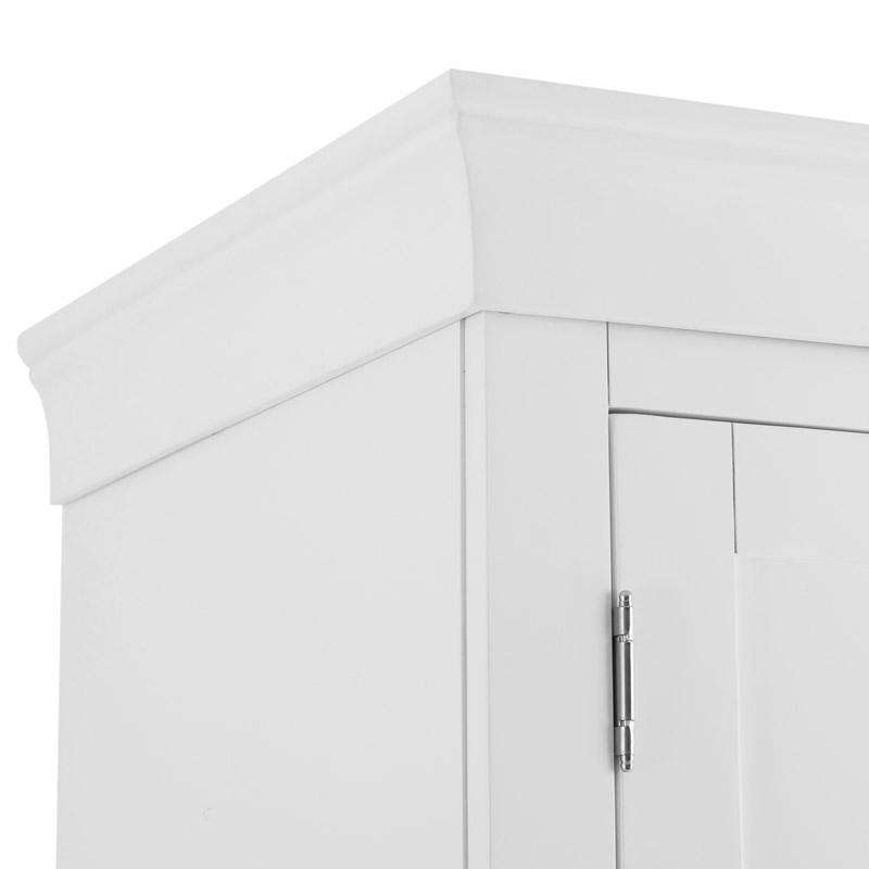 Coastal Chalk White 2 Door 4 Drawer Wardrobe - Duck Barn Interiors