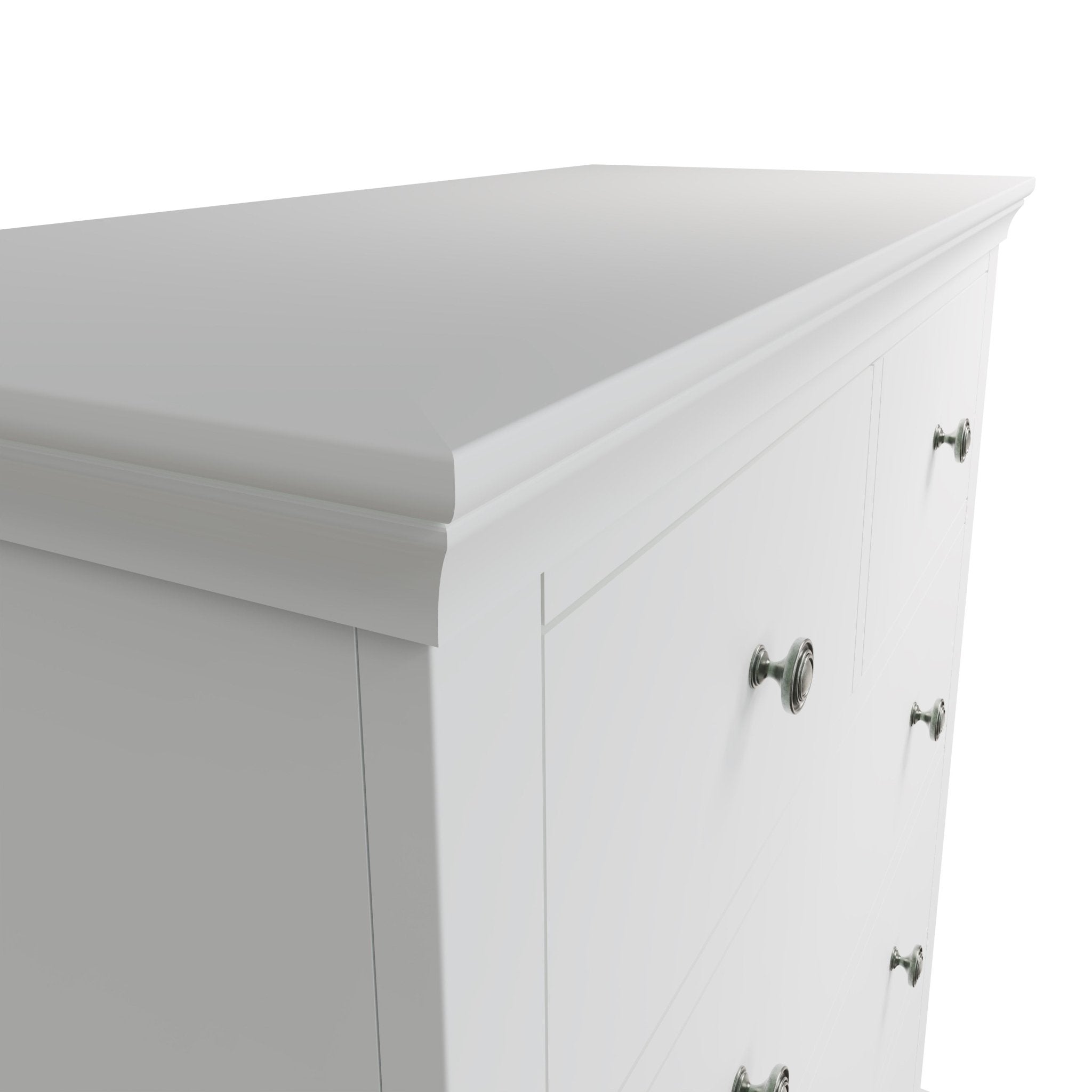 Coastal Chalk White 2 Over 3 Chest of Drawers - Duck Barn Interiors