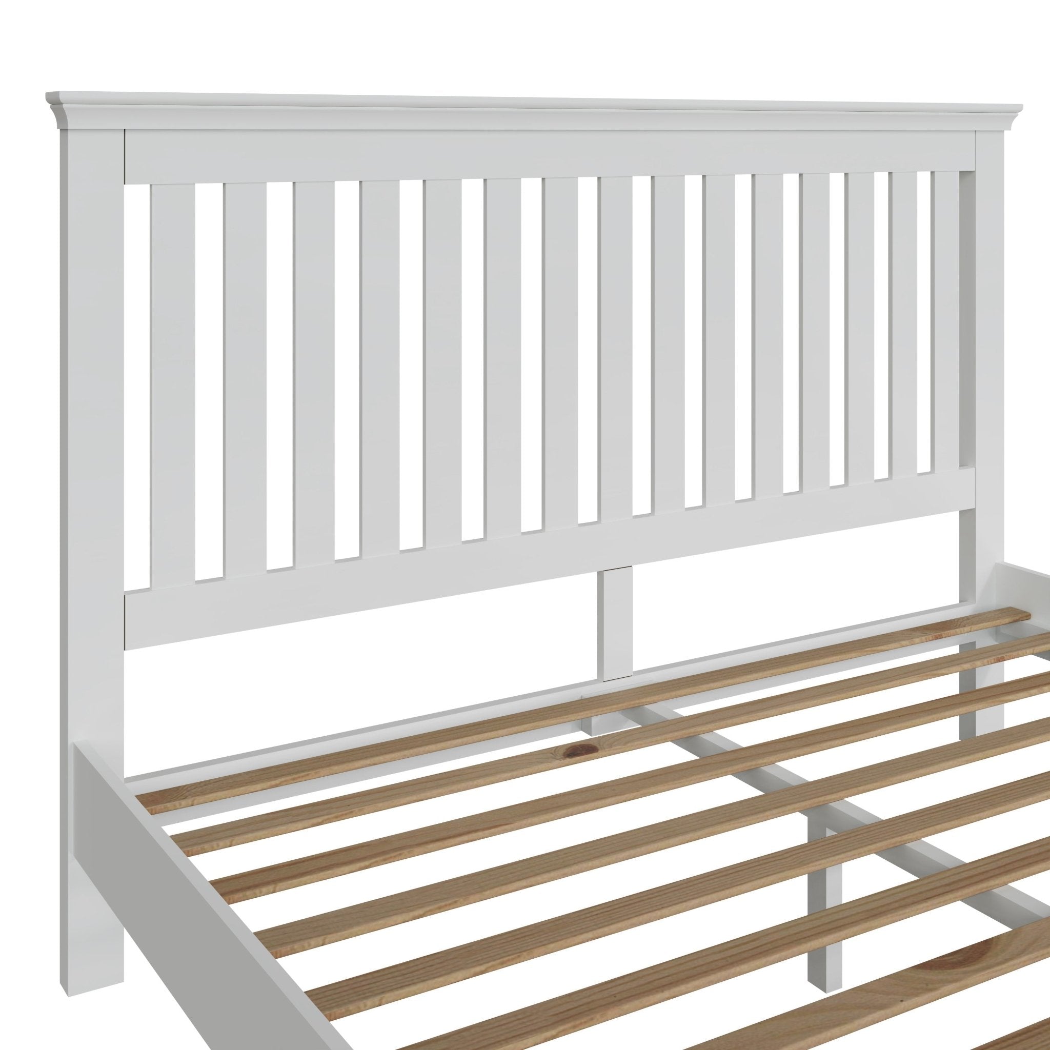 Coastal Chalk White Super Kingsize Bed Frame 6ft - Duck Barn Interiors