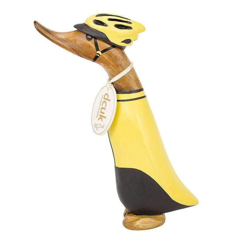 Cyclist Wooden Duckling in Yellow Jersey - Duck Barn Interiors