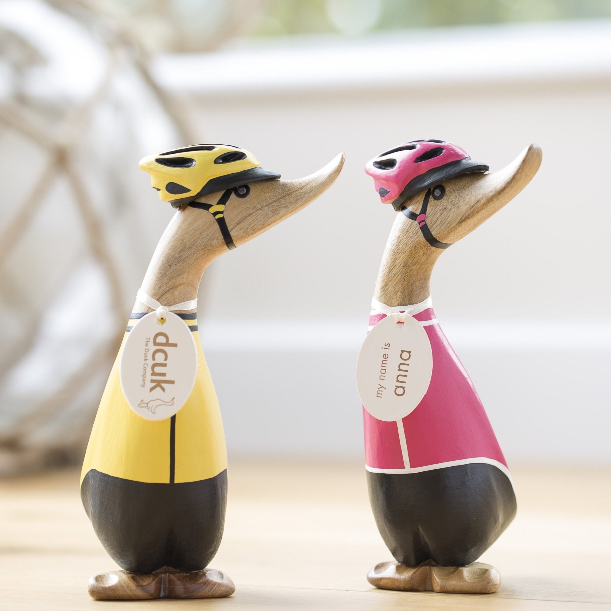 Cyclist Wooden Duckling in Yellow Jersey - Duck Barn Interiors
