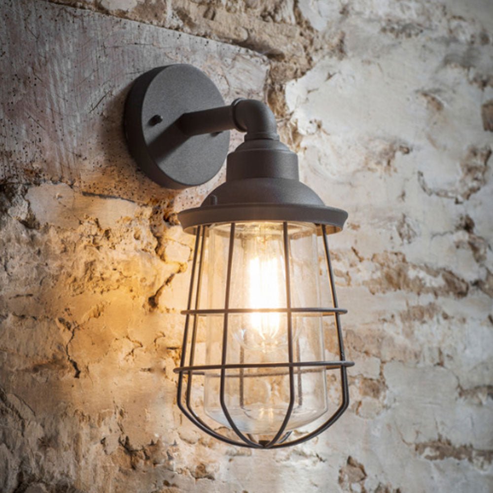 Finsbury Outdoor Wall Light - Charcoal1 - Duck Barn Interiors
