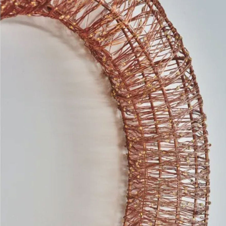 Galaxy Copper Hanging Wreath with Warm White LEDs - Dual Powered - Small6 - Duck Barn Interiors
